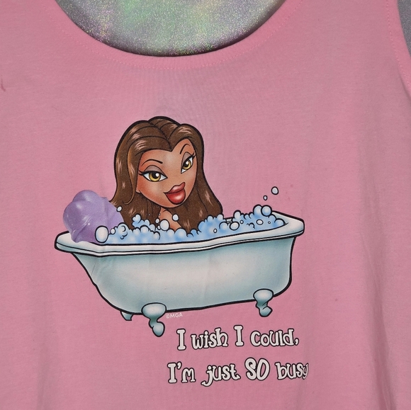 Cakeworthy x Bratz Pink So Busy Crop Tank Top Size 3XL - Picture 3 of 8
